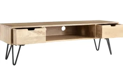 Miliboo Design-TV-Möbel Mangoholz Hairpin-Tischbeine Metall VIBES* Tv-lowboards