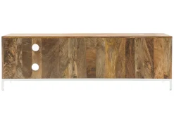 Miliboo Design-TV-Möbel Mangoholz und Metall Weiß 145 cm BOHO* Tv-lowboards