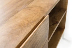Miliboo Design-TV-Möbel Mangoholz und Metall Weiß 145 cm BOHO* Tv-lowboards