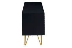Miliboo Design-TV-Möbel mit schwarzer Gravur und goldfarbenem Metall B140 cm OZEN* Tv-lowboards