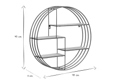 Miliboo Design-Wandregal Rund Holz und Metall ENSO* Wandregale|Alle Dekoration
