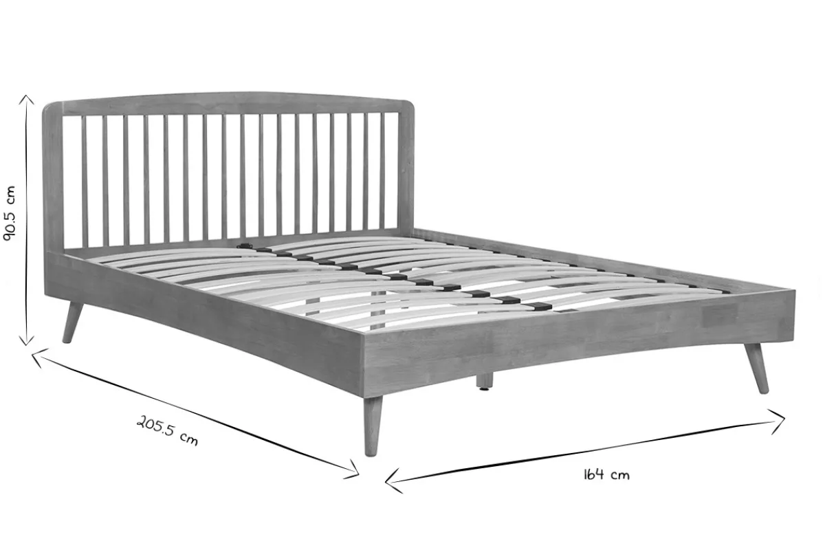 Miliboo Doppelbett 160x200 aus Holz TERRY* Betten Für Erwachsene