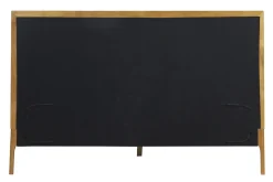Miliboo Doppelbett 160x200 cm aus hellem Holz und hellgrauem Stoff RONN* Betten Für Erwachsene
