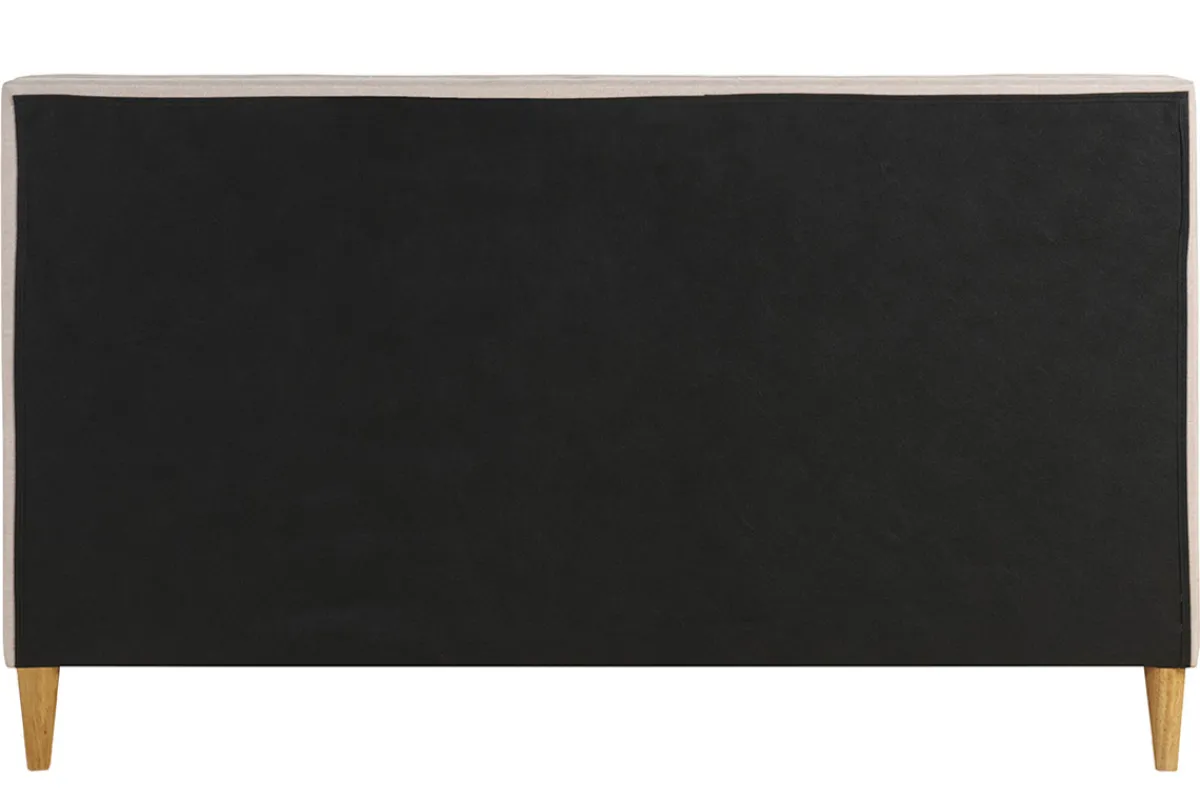 Miliboo Doppelbett 160x200 cm in beigem Stoff DIANE* Betten Für Erwachsene