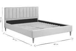Miliboo Doppelbett 160x200 cm in beigem Stoff DIANE* Betten Für Erwachsene