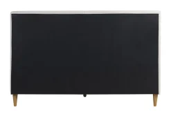 Miliboo Doppelbett 160x200 cm in beigem Stoff und hellem Holz SALOME* Betten Für Erwachsene