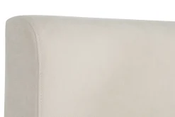 Miliboo Doppelbett 160x200 cm in beigem Stoff und hellem Holz SALOME* Betten Für Erwachsene