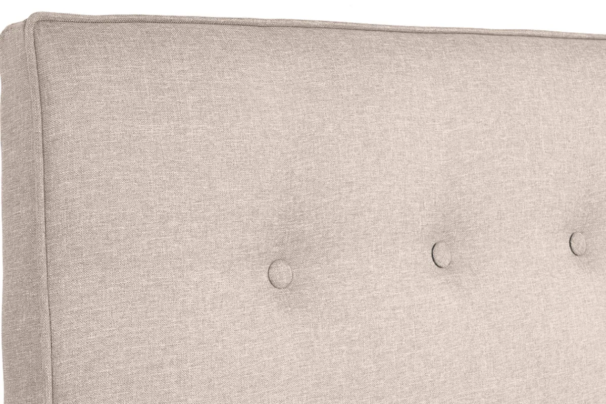 Miliboo Doppelbett 160x200 cm mit Bettkopfteil aus beigem Stoff LEONCE* Betten Für Erwachsene