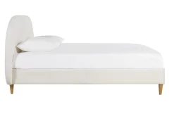 Miliboo Doppelbett 160x200 Stoff mit Bouclé-Wolleffekt CHARLINE* Betten Für Erwachsene