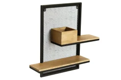 Miliboo Doppelwandregal aus Metall und massivem Mangoholz H60 cm RACK* Wandregale|Alle Dekoration