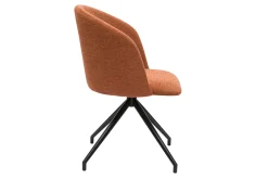 Miliboo Drehstuhl im Design 360° aus strukturiertem Samteffektstoff in verbranntem Erdbraun und schwarzem Metall VANITY* Design-stühle