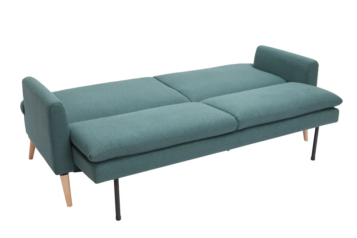 Miliboo Dreisitzer-Schlafsofa skandinavisch grün STEWART* Schlafsofas