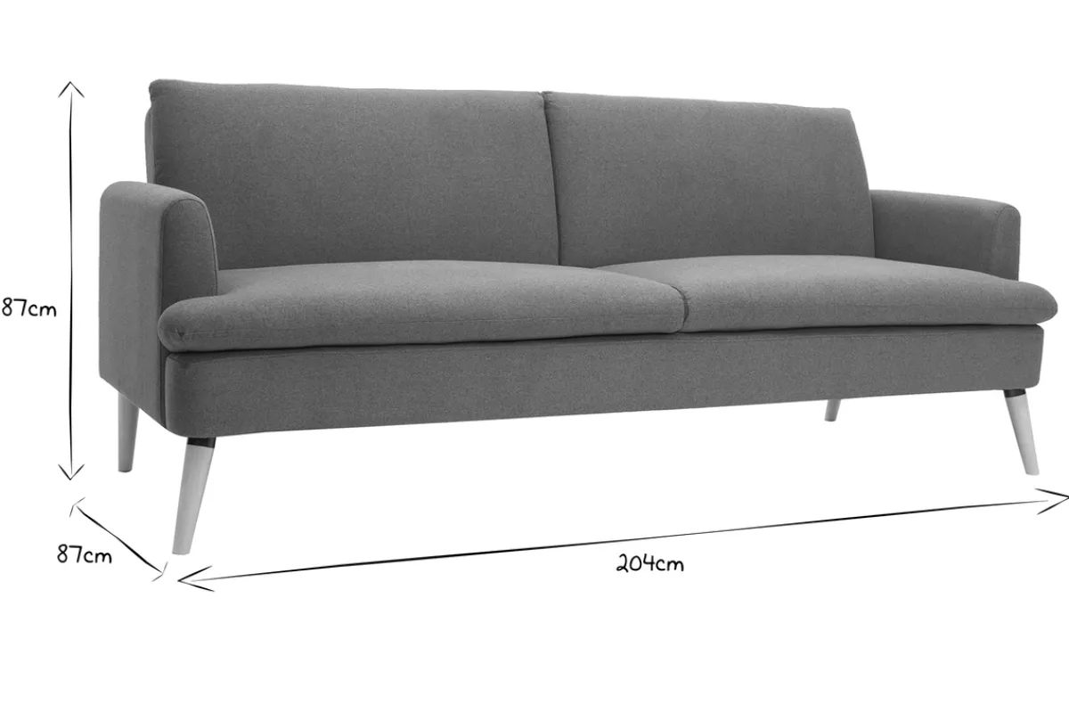Miliboo Dreisitzer-Schlafsofa skandinavisch grün STEWART* Schlafsofas