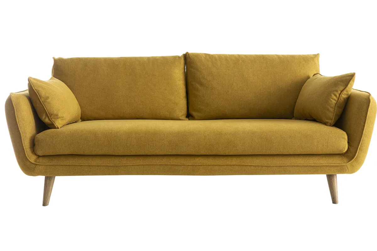 Miliboo Dreisitzer-Sofa CREEP kümmelgelb* Design-sofas
