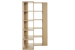 Miliboo Eck-Bücherregal in hellem Eichenholz und schwarzem Metall B95 cm MUSSO* Bücherregale|Bücherregale