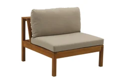 Miliboo Eck-Gartenmöbel aus Massivholz mit abziehbaren Kissen in Taupe BELIZE* Garten Lounge-möbel