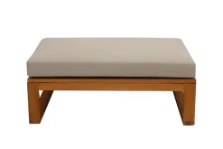 Miliboo Eck-Gartenmöbel aus Massivholz mit abziehbaren Kissen in Taupe 6/8-Sitzer SALSA* Garten Lounge-möbel