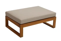 Miliboo Eck-Gartenmöbel aus Massivholz mit abziehbaren Kissen in Taupe 6/8-Sitzer SALSA* Garten Lounge-möbel