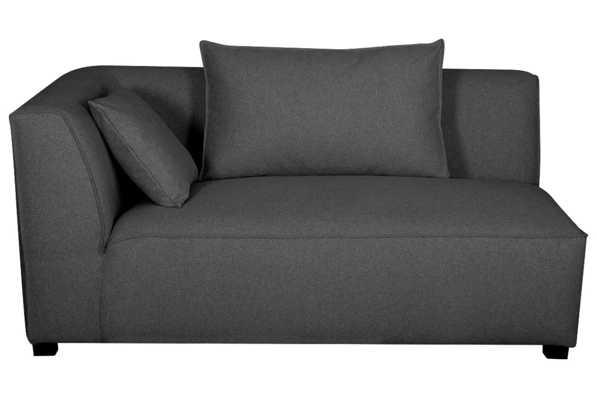 Miliboo Eckmodul links für Sofa aus anthrazitgrauem Stoff PLURIEL* Ecksofas|Schlafsessel