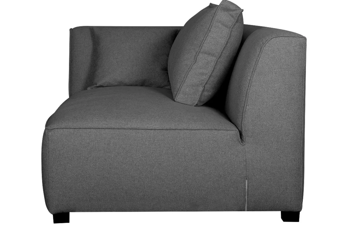 Miliboo Eckmodul links für Sofa aus anthrazitgrauem Stoff PLURIEL* Ecksofas|Schlafsessel