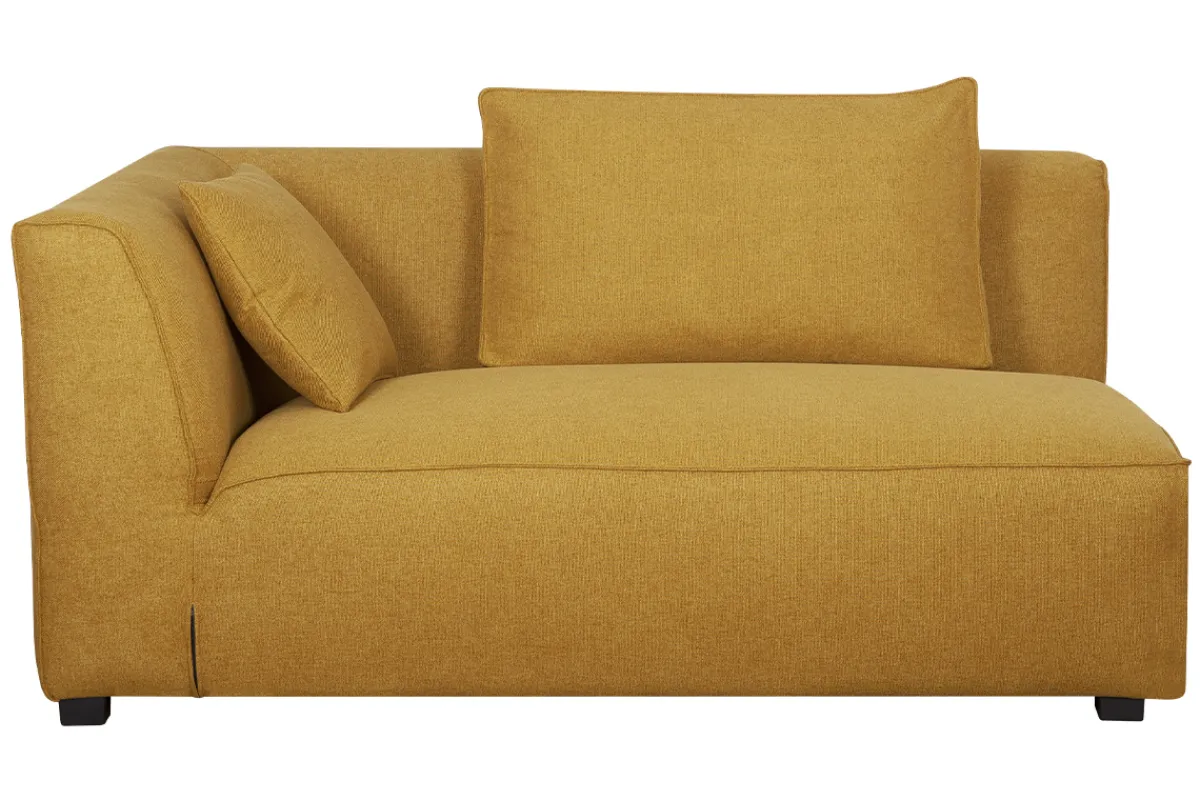 Miliboo Eckmodul links für Sofa aus kumingelbem Stoff PLURIEL* Ecksofas
