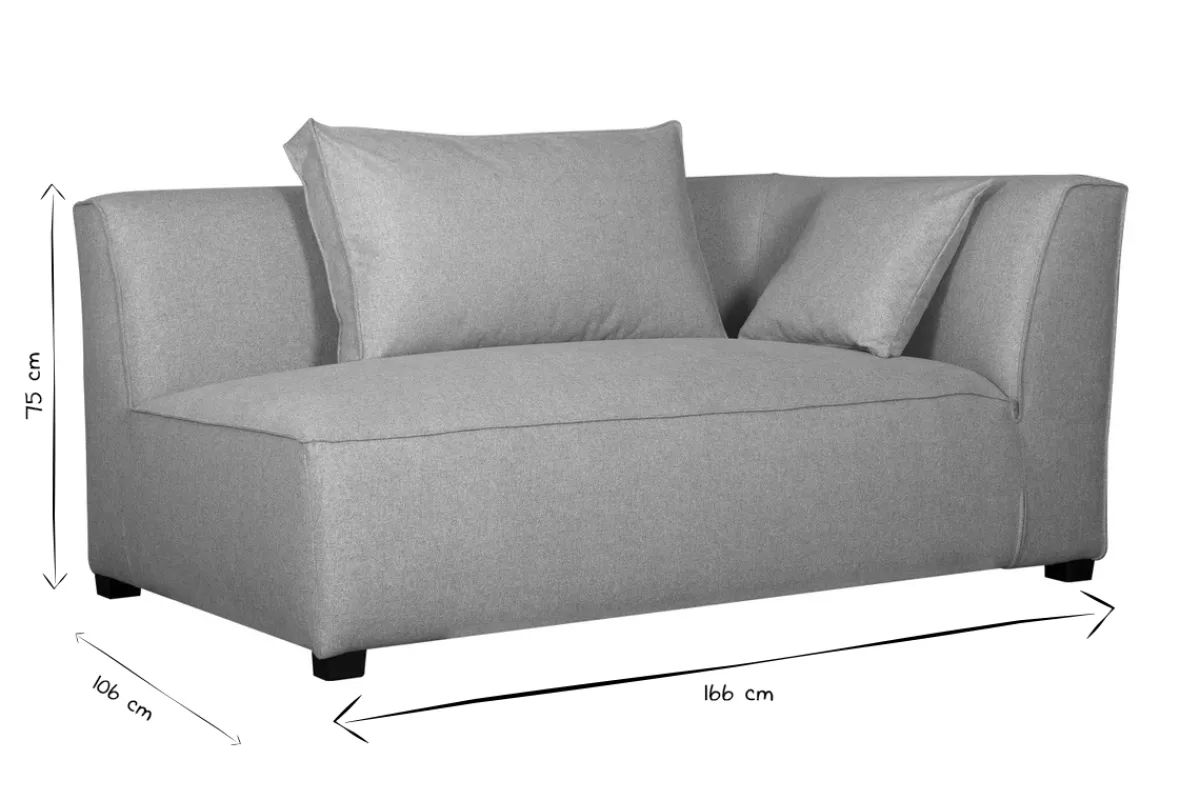 Miliboo Eckmodul links für Sofa aus kumingelbem Stoff PLURIEL* Ecksofas