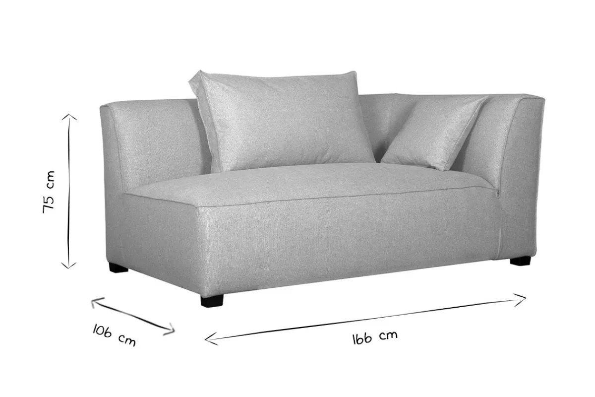 Miliboo Eckmodul rechts für Sofa aus beigem Stoff PLURIEL* Ecksofas