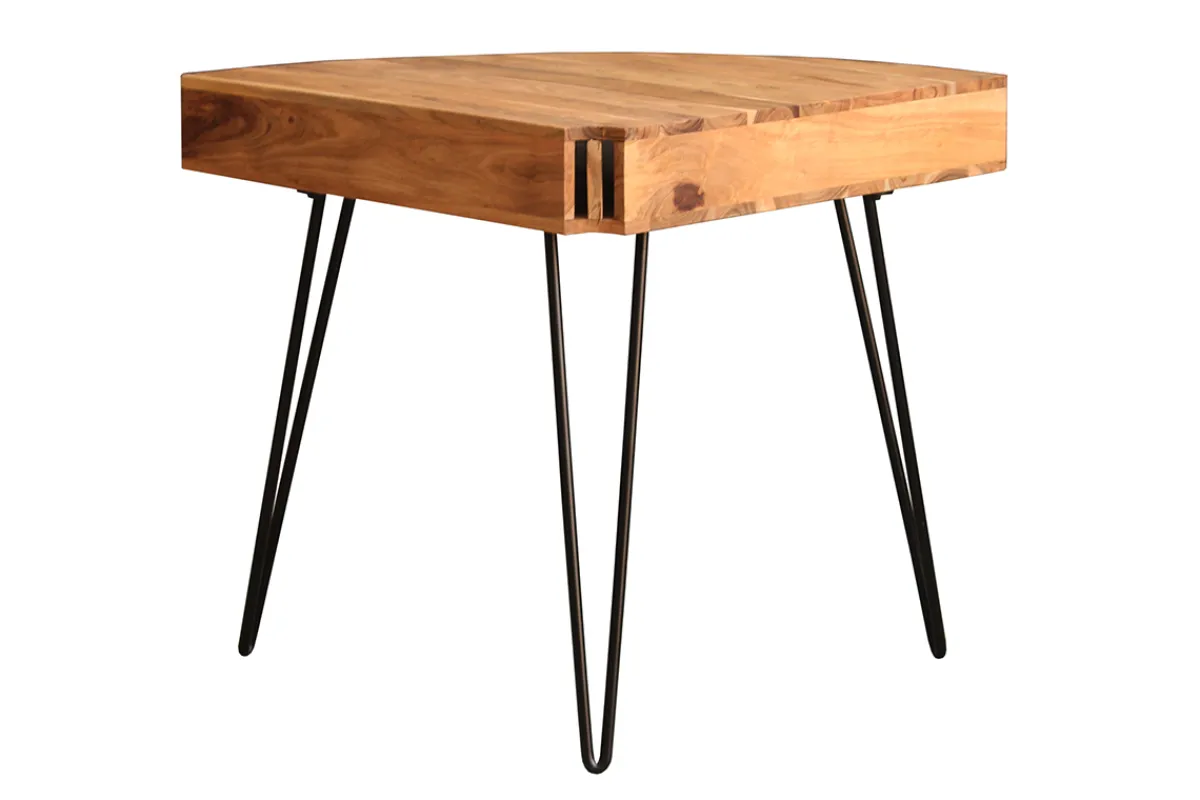 Miliboo Eckschreibtisch aus massivem Akazienholz und schwarzem Metall GOSBY* Design-schreibtische