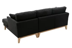 Miliboo Ecksofa rechts OSLO im skandinavischen Stil aus dunkelgrauem, abziehbarem Stoff* Ecksofas