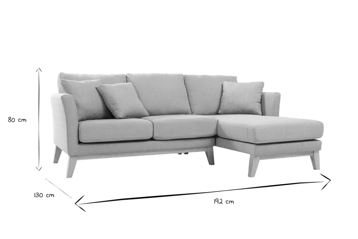 Miliboo Ecksofa rechts skandinavisch Lagunenblau OSLO* Ecksofas