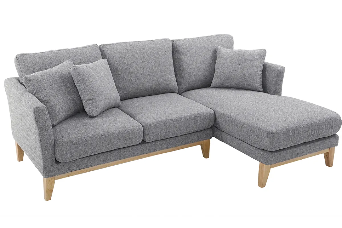 Miliboo Ecksofa rechts skandinavisch Hellgrau OSLO* Ecksofas