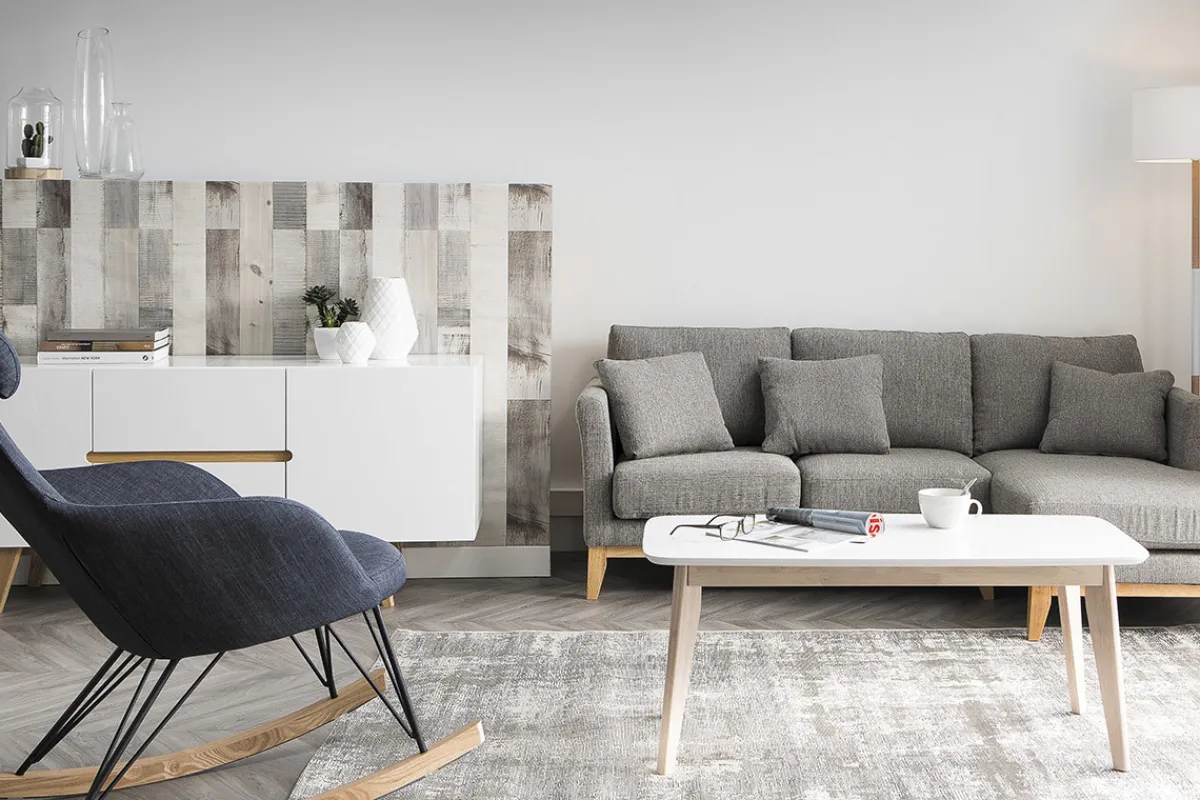 Miliboo Ecksofa rechts skandinavisch Hellgrau OSLO* Ecksofas