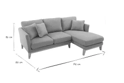 Miliboo Ecksofa rechts skandinavisch Hellgrau OSLO* Ecksofas