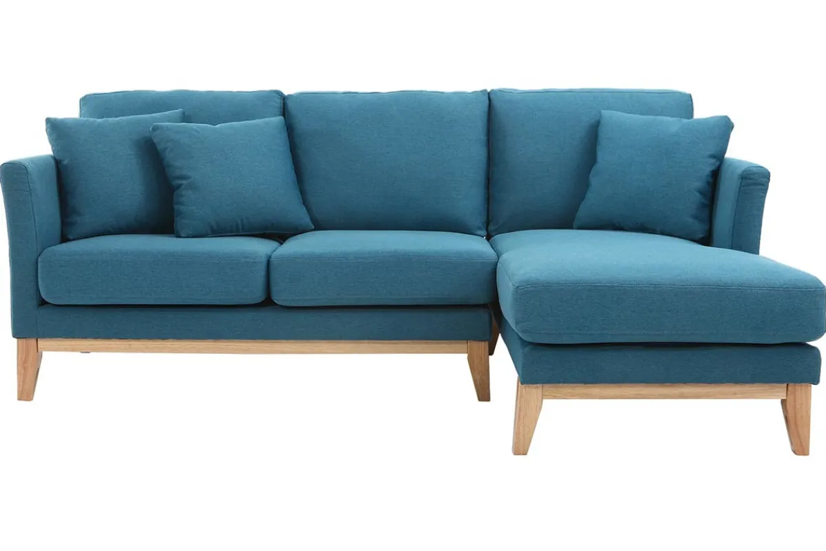 Miliboo Ecksofa rechts skandinavisch Blaugrün OSLO* Ecksofas