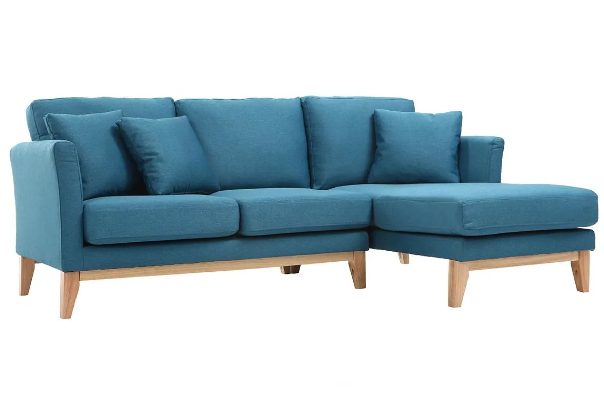 Miliboo Ecksofa rechts skandinavisch Blaugrün OSLO* Ecksofas