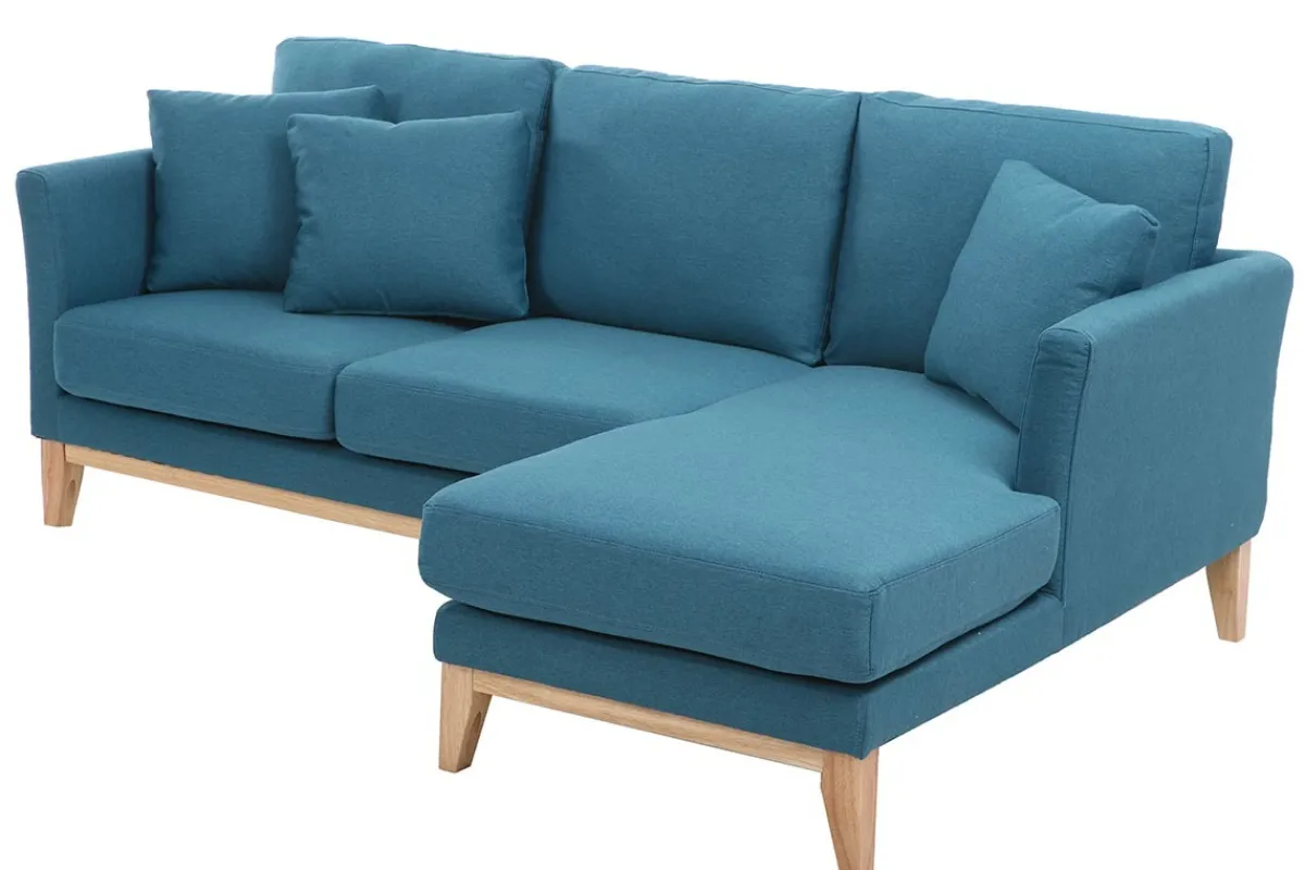 Miliboo Ecksofa rechts skandinavisch Blaugrün OSLO* Ecksofas