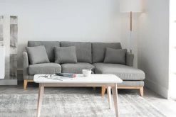 Miliboo Ecksofa rechts skandinavisch Blaugrün OSLO* Ecksofas