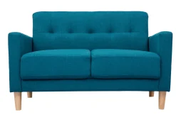 Miliboo 2-er Designer-Sofa MOON entenblau* Design-sofas