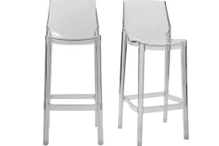 Miliboo 2er-Set Design-Barhocker Durchsichtig YLAK* Barhocker|Gartenstühle