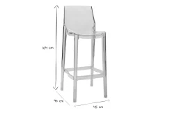 Miliboo 2er-Set Design-Barhocker Durchsichtig YLAK* Barhocker|Gartenstühle