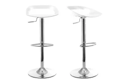 Miliboo 2er-Set Design-Barhocker Weiß PHENIX* Barhocker