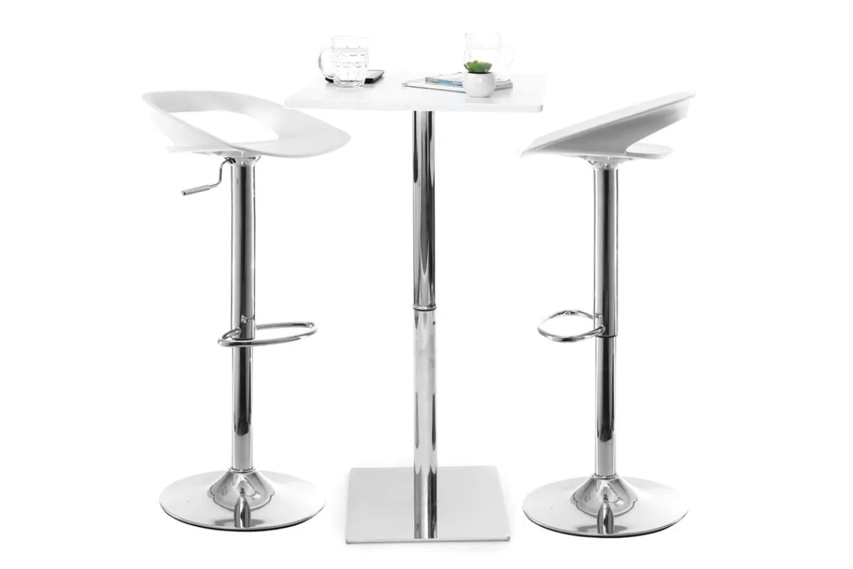Miliboo 2er-Set Design-Barhocker Weiß PHENIX* Barhocker