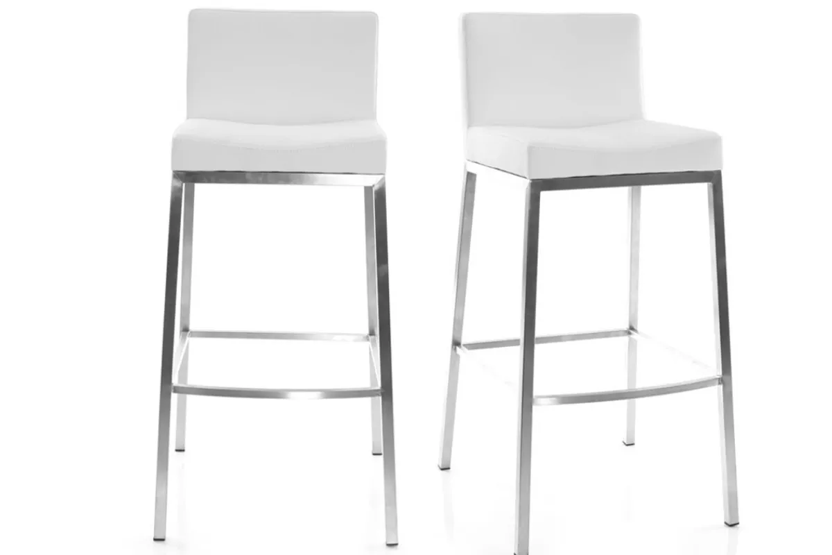 Miliboo 2er-Set Design-Hocker Weiß Epsilon* Barhocker