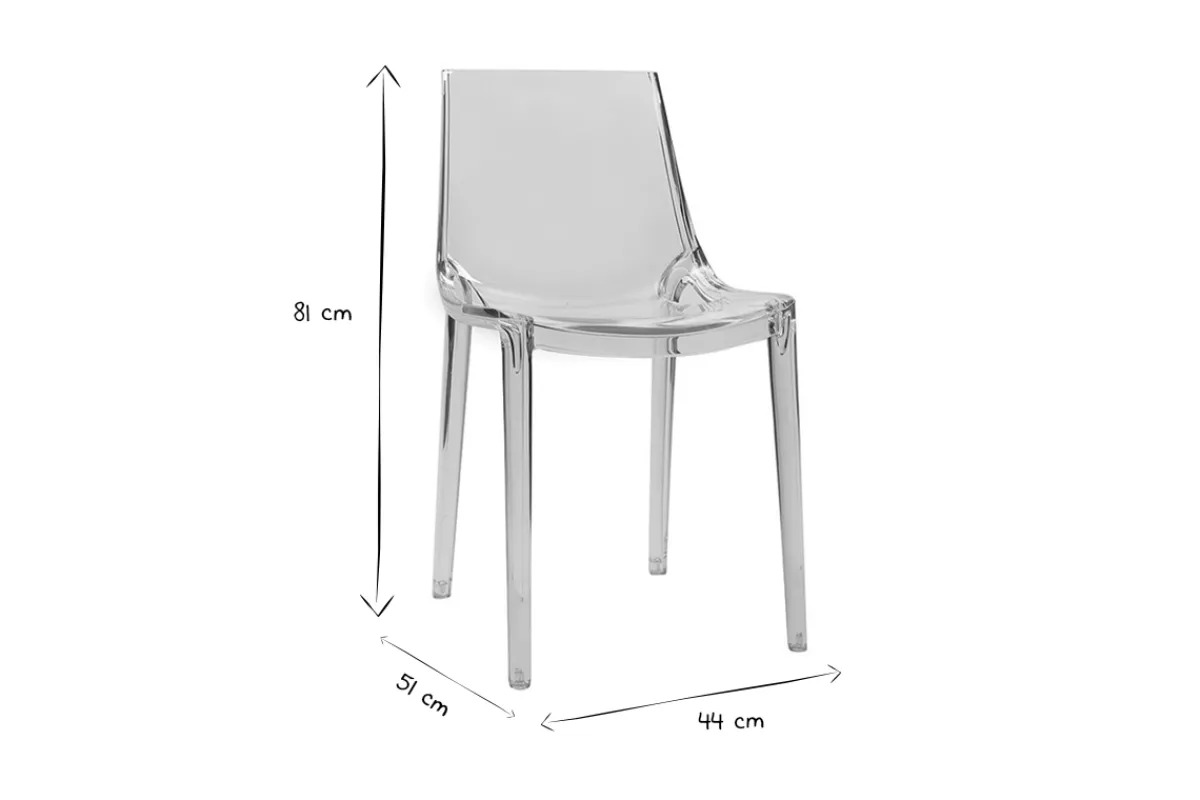 Miliboo 2er-Set Durchsichtige Design-Stühle YZEL* Design-stühle|Gartenstühle