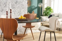 Miliboo 2er-Set Stühle Skandinavien-Stil aus natürlichem Nussbaum NORDECO* Design-stühle|Holzstühle