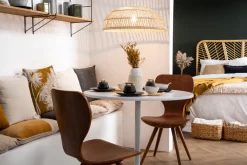 Miliboo 2er-Set Stühle Skandinavien-Stil aus natürlichem Nussbaum NORDECO* Design-stühle|Holzstühle