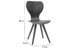 Miliboo 2er-Set Stühle Skandinavien-Stil aus natürlichem Nussbaum NORDECO* Design-stühle|Holzstühle
