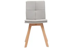 Miliboo 2er-Set Stühle skandinavisch Naturfarben Stoff mit hellen Holzbeinen THEA* Design-stühle