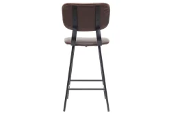 Miliboo 2er-Set Vintage-Barhocker Braun mit Beinen aus Metall 65 cm LAB* Barhocker