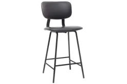 Miliboo 2er-Set Vintage-Barhocker Schwarz mit Beinen aus Metall 65 cm LAB* Barhocker